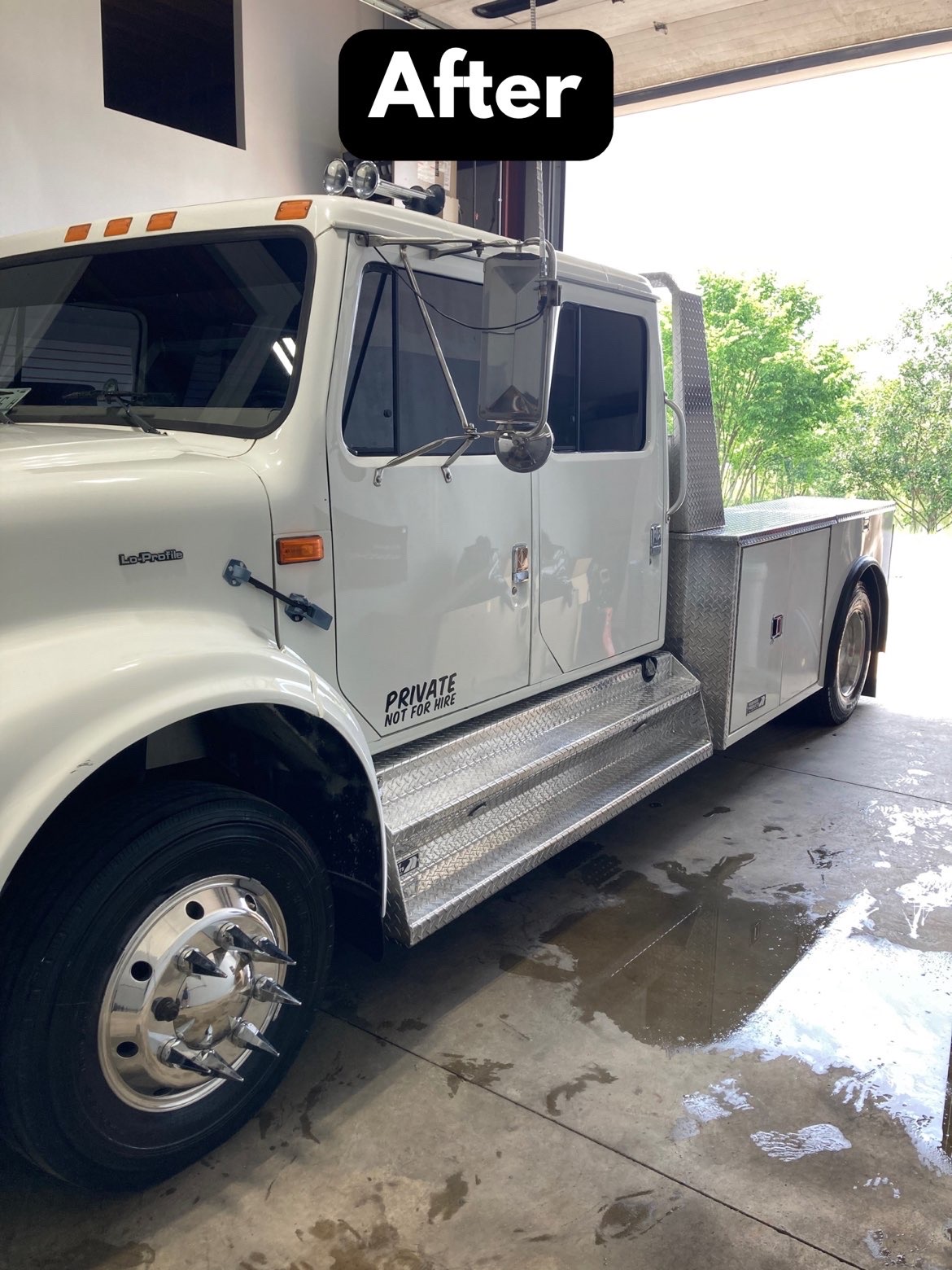 Exterior detail after — commercial truck